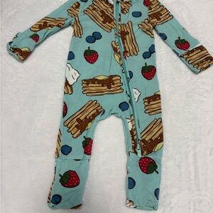 Posh Peanut Pancake Party Zippy Newborn Bamboo Sleeper GUC